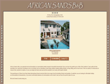 Tablet Screenshot of africansands.co.za